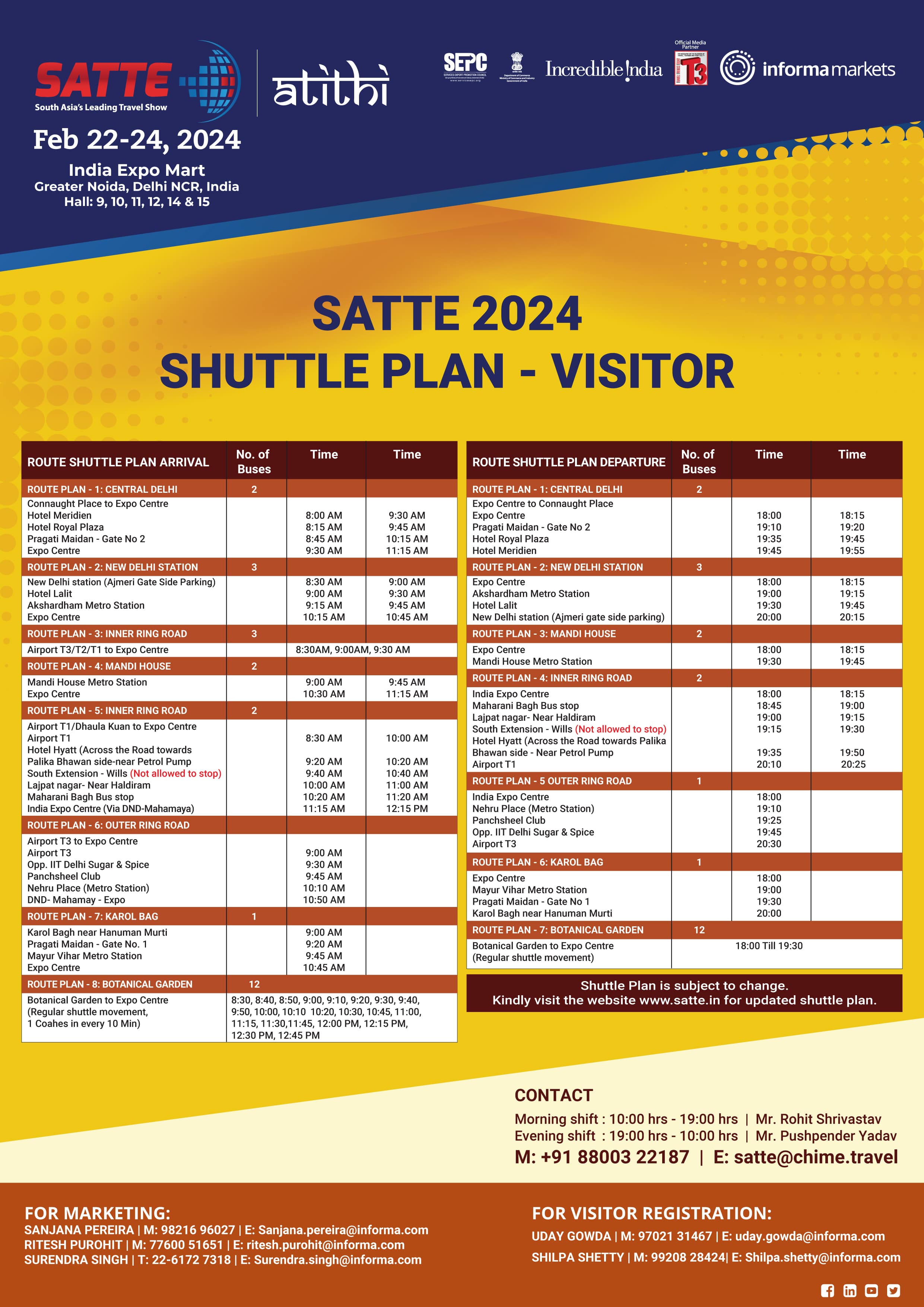 Shuttle Service to Yashobhoomi for SATTE 2025 Travel Expo